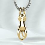 Cat Gold or Silver Pendant