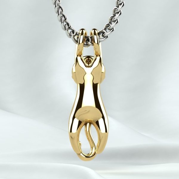 Cat Gold or Silver Pendant