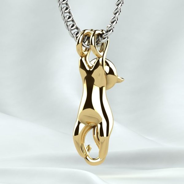 Cat Gold or Silver Pendant