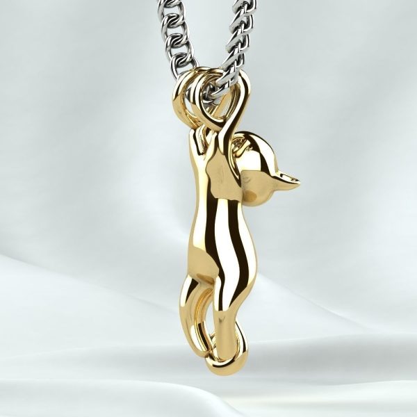 Cat Gold or Silver Pendant