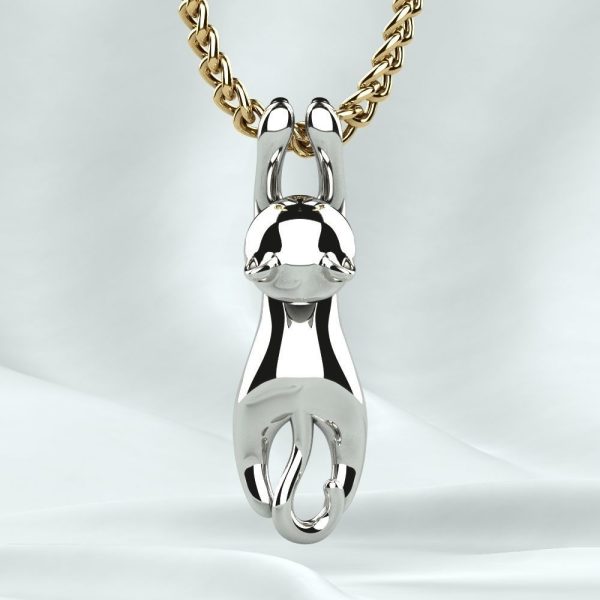 Cat Gold or Silver Pendant
