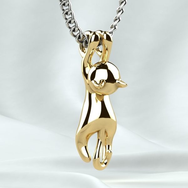 Cat Gold or Silver Pendant