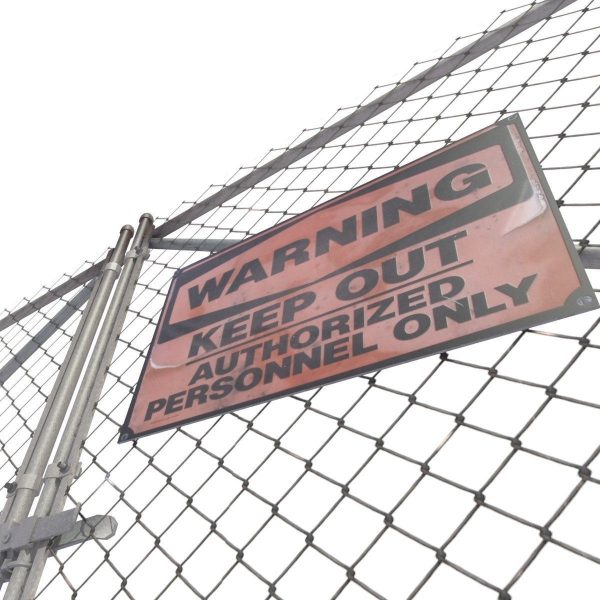 Chain link metal fence