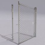 Chain link metal fence