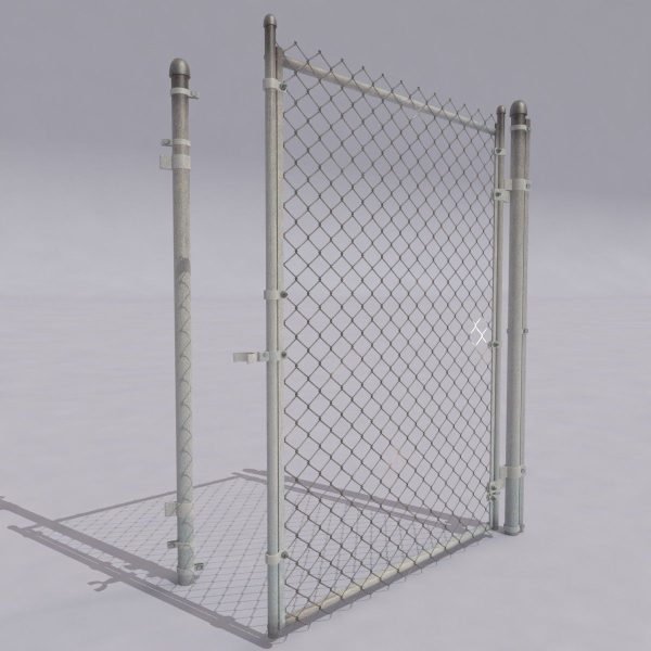 Chain link metal fence