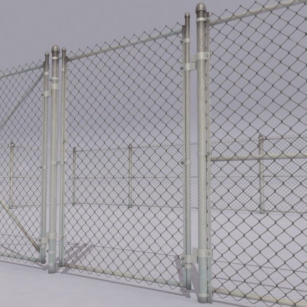 Chain link metal fence