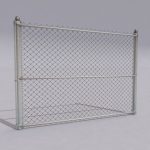 Chain link metal fence