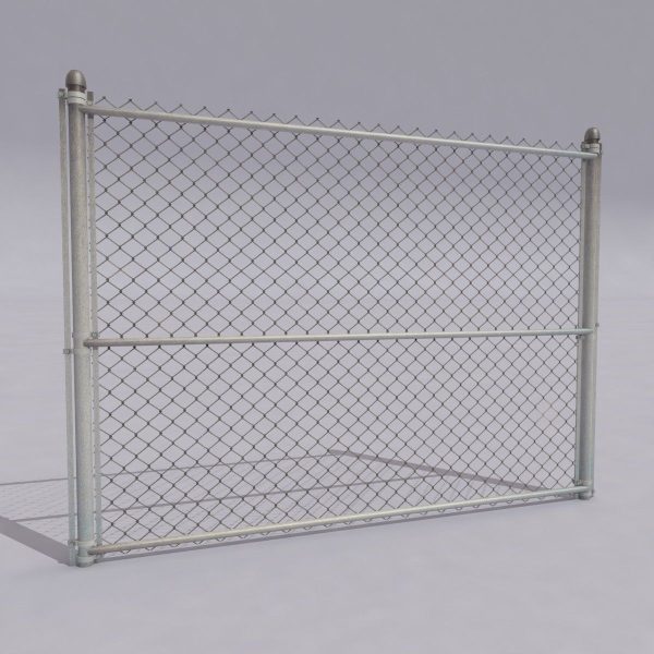 Chain link metal fence