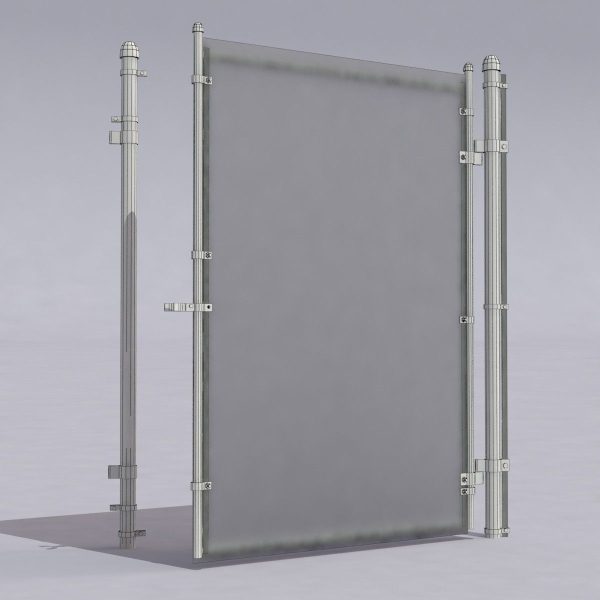 Chain link metal fence