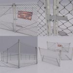 Chain link metal fence