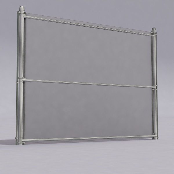 Chain link metal fence