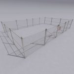 Chain link metal fence