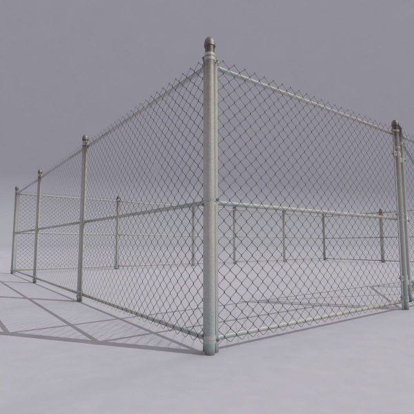 Chain link metal fence