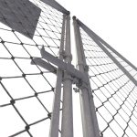 Chain link metal fence