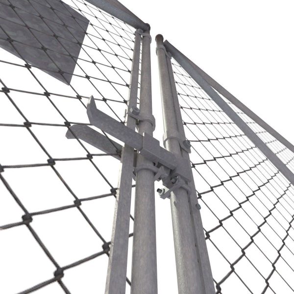Chain link metal fence