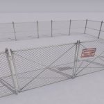 Chain link metal fence