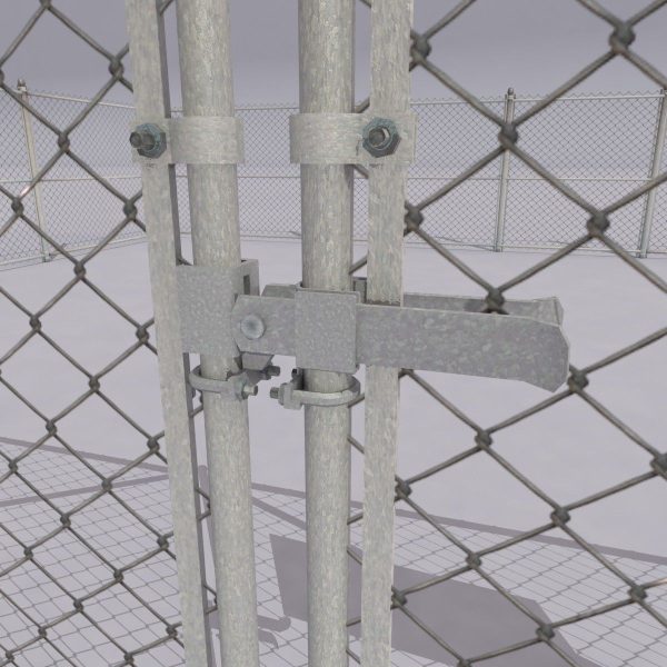 Chain link metal fence