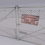 Chain link metal fence