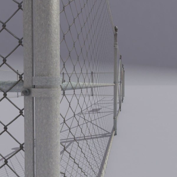 Chain link metal fence