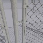 Chain link metal fence