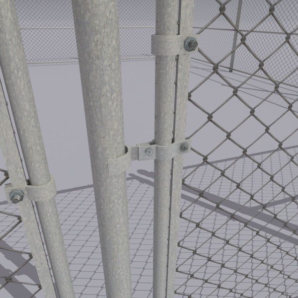 Chain link metal fence