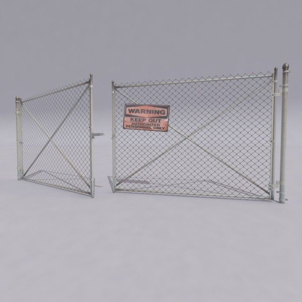 Chain link metal fence