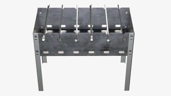Charcoal grill bbq skewer steel