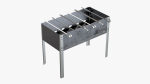 Charcoal grill bbq skewer steel