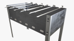 Charcoal grill bbq skewer steel