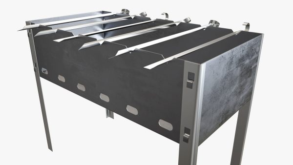 Charcoal grill bbq skewer steel