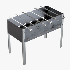 Charcoal grill bbq skewer steel