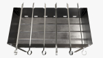 Charcoal grill bbq skewer steel