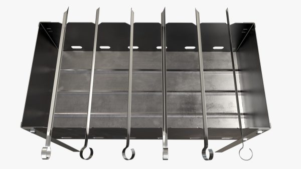 Charcoal grill bbq skewer steel