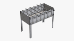 Charcoal grill bbq skewer steel