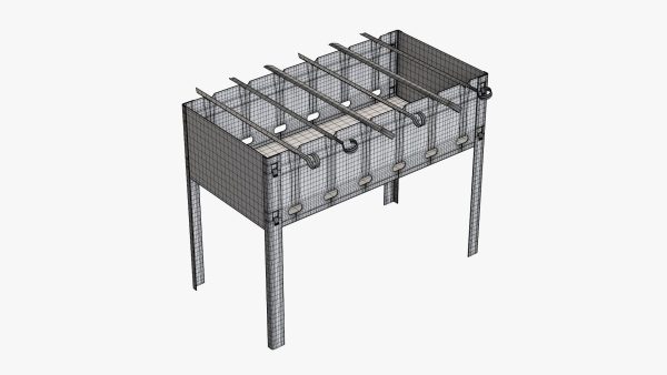 Charcoal grill bbq skewer steel