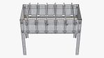 Charcoal grill bbq skewer steel