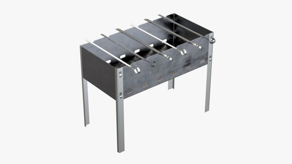Charcoal grill bbq skewer steel