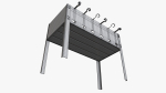 Charcoal grill bbq skewer steel