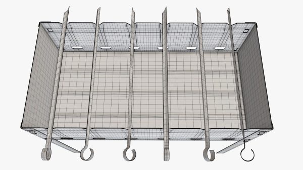 Charcoal grill bbq skewer steel
