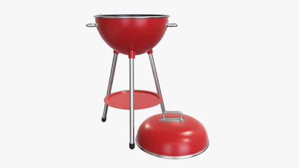 Charcoal kettle grill bbq steel with lid