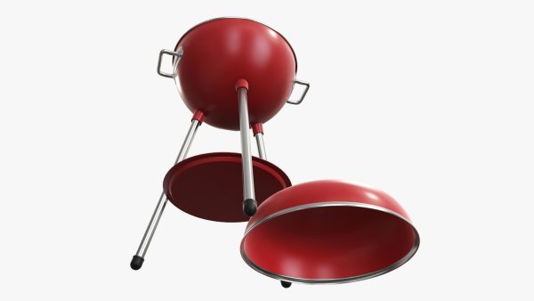 Charcoal kettle grill bbq steel with lid