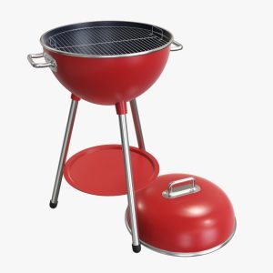 Charcoal kettle grill bbq steel with lid