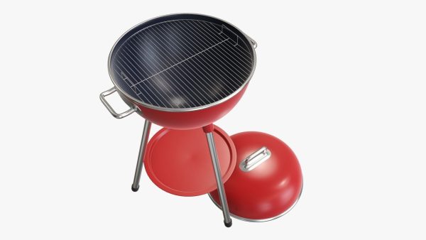 Charcoal kettle grill bbq steel with lid