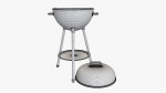 Charcoal kettle grill bbq steel with lid