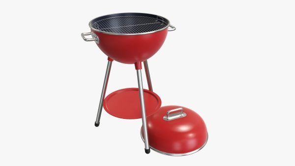Charcoal kettle grill bbq steel with lid