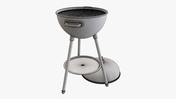 Charcoal kettle grill bbq steel with lid