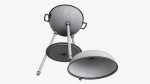 Charcoal kettle grill bbq steel with lid