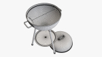 Charcoal kettle grill bbq steel with lid