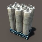 Chemical Silos Low Poly 3d Moldel