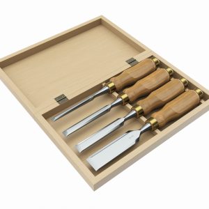 Chisel set in wooden box